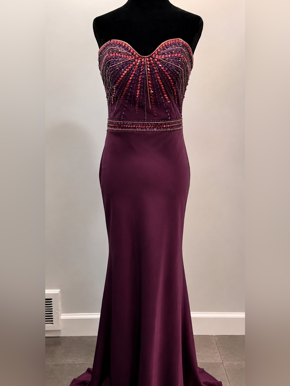 Alyce Paris Strapless Beaded Mermaid Gown – Size 4